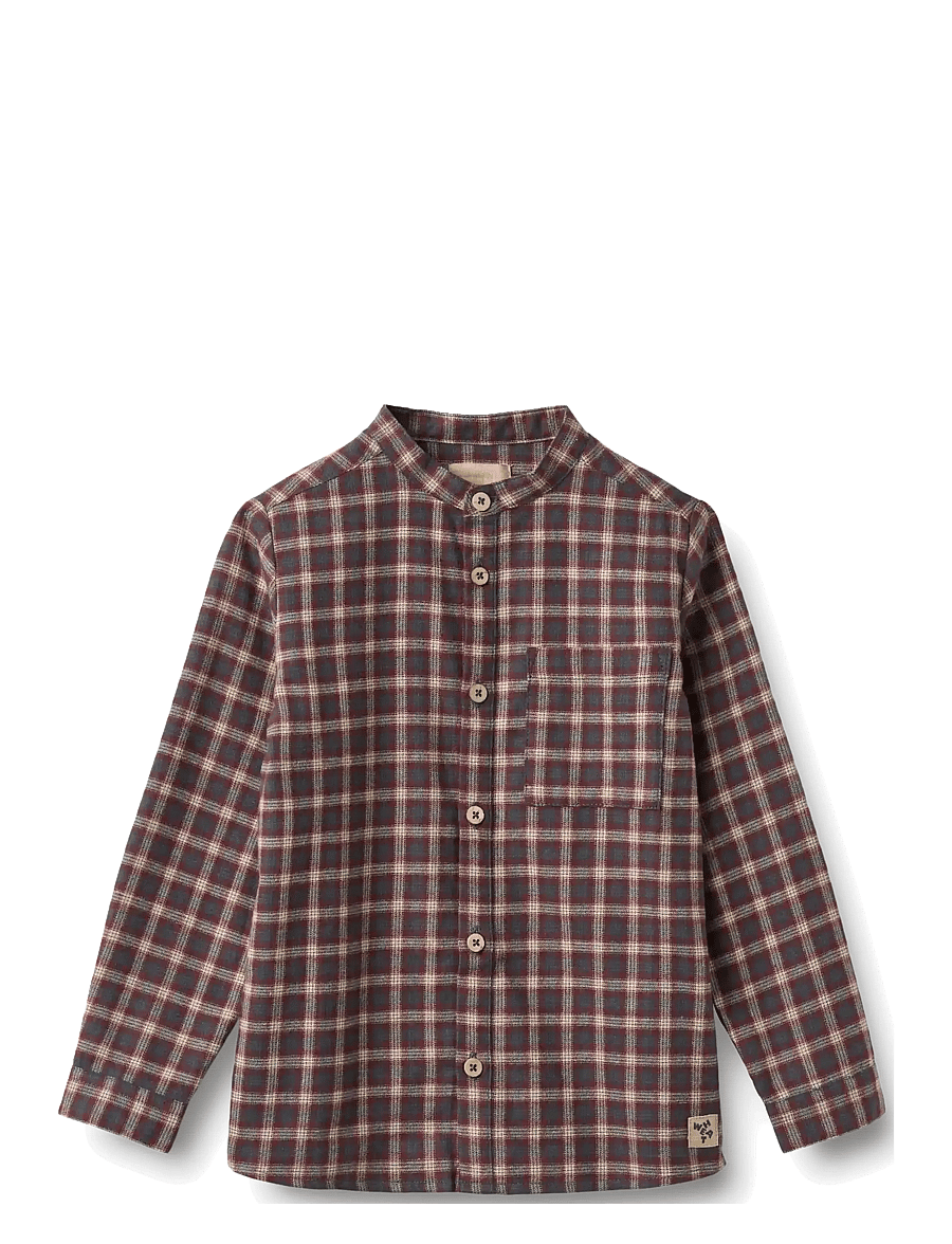 Wheat - Shirt L/S Willum - langärmlige hemden - blue holiday check - 0