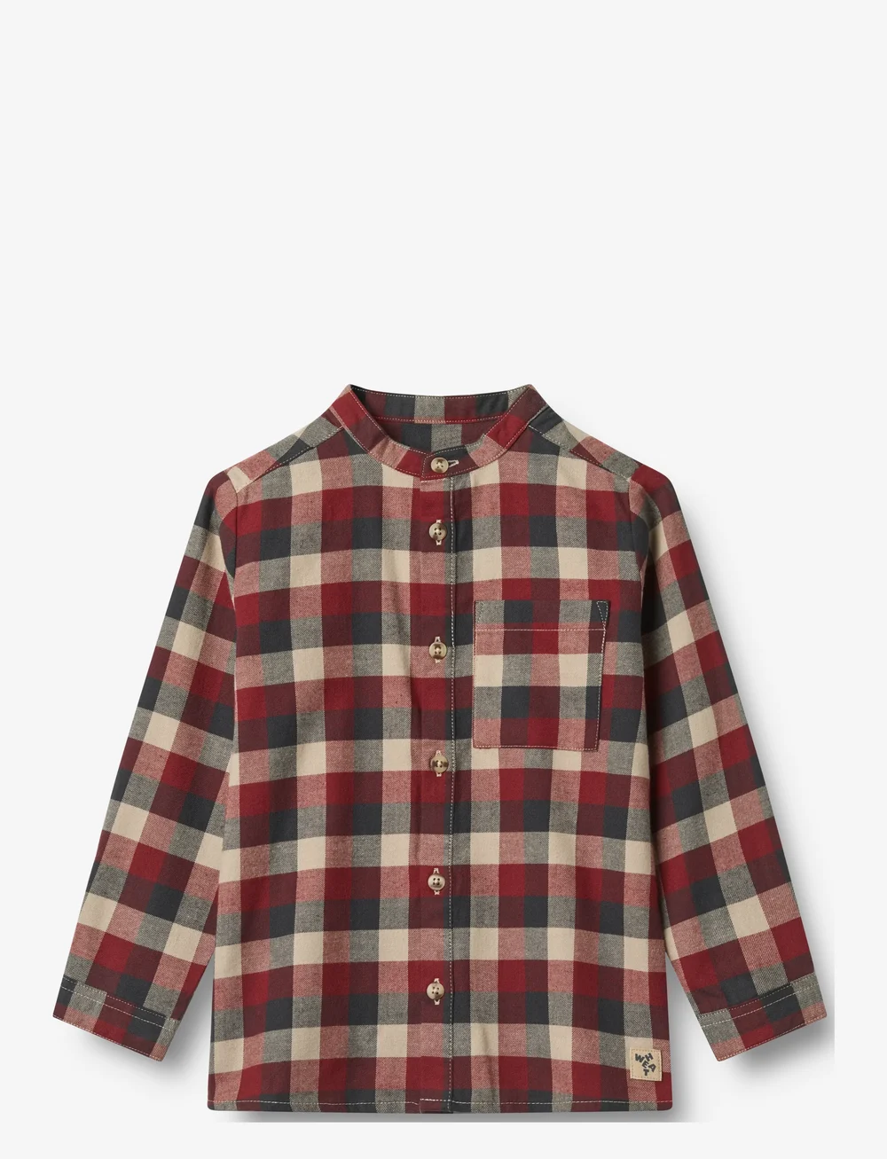 Wheat - Shirt L/S Willum - langärmlige hemden - red blue check - 0