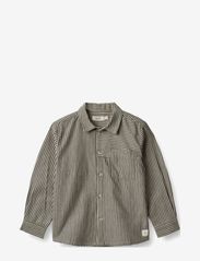Wheat - Shirt Ole - langærmede skjorter - black coal stripe - 0