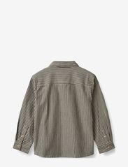 Wheat - Shirt Ole - langærmede skjorter - black coal stripe - 1