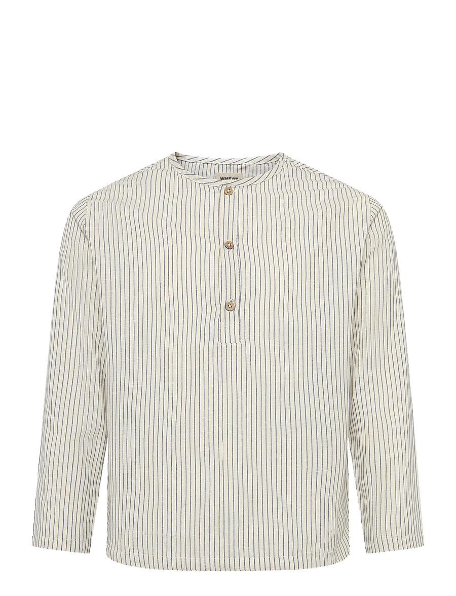 Wheat - Shirt Bjørk - langærmede skjorter - dark blue stripe - 0