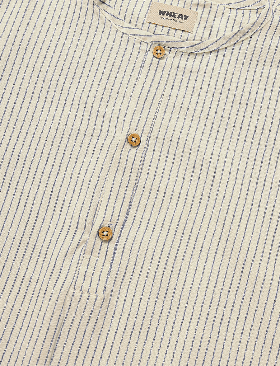 Wheat - Shirt Bjørk - langærmede skjorter - dark blue stripe - 2