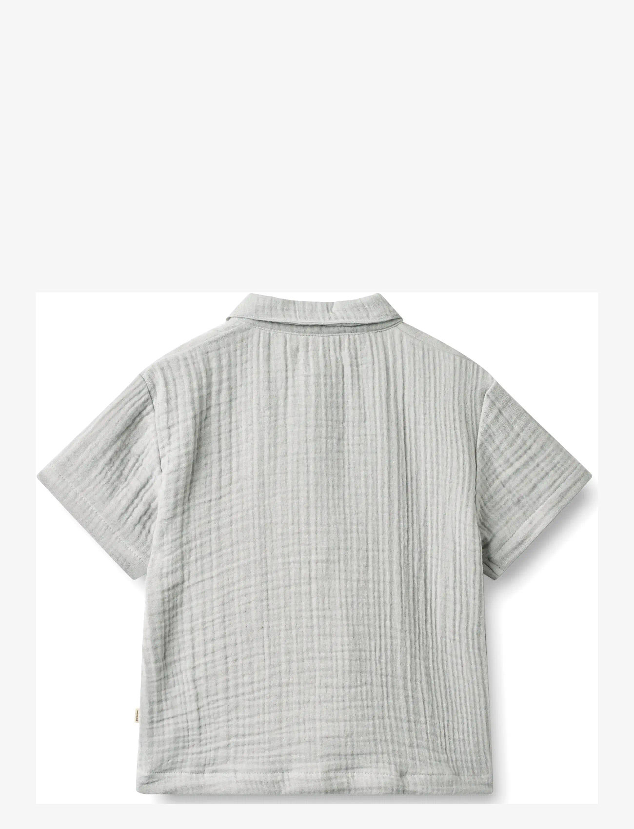 Wheat - Shirt S/S Svend - kortærmede skjorter - light blue - 1