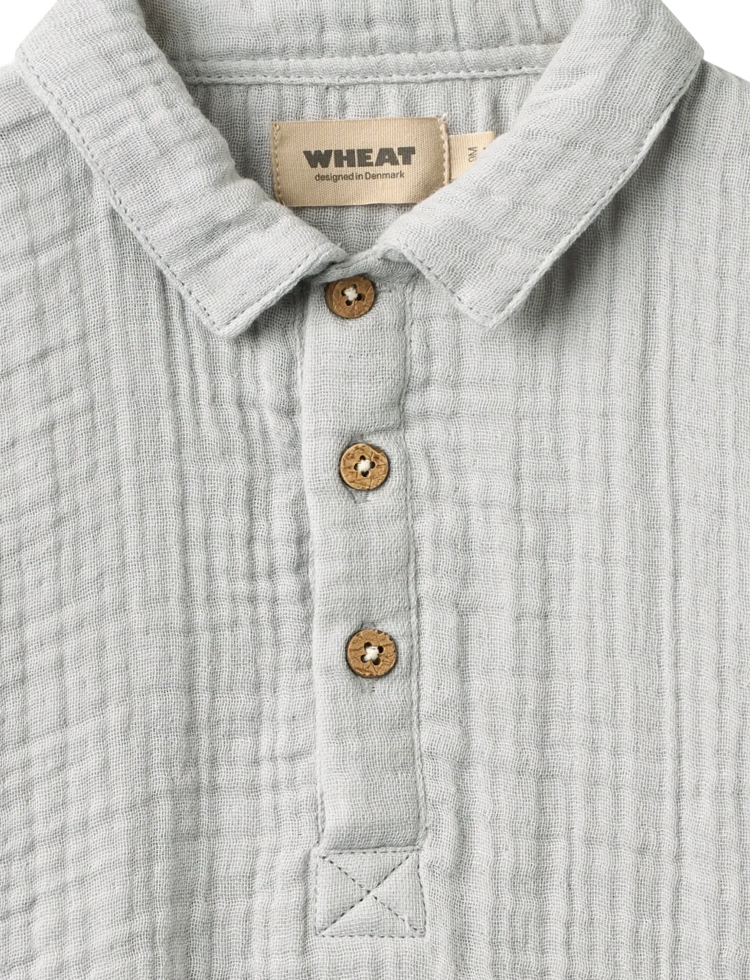 Wheat - Shirt S/S Svend - kurzärmlige hemden - light blue - 2