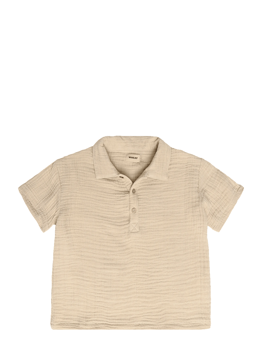 Wheat - Shirt S/S Svend - kurzärmlige hemden - warm sand - 0