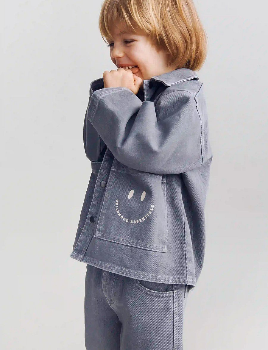 Wheat - Overshirt Cole stitch - jeansjakker - thunder sky - 0