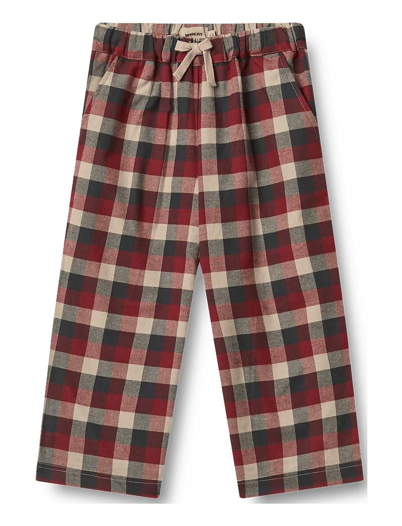 Wheat - Trousers Sasha - bukser - red blue check - 0