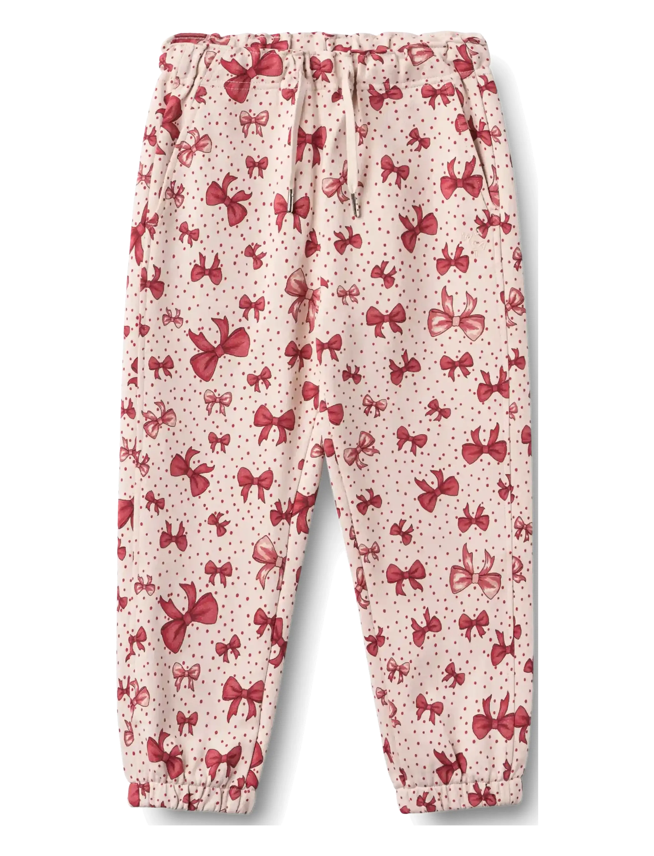 Wheat Sweatpants Cosmo - Sweatpants - ALMOND PEACH BOWS / pink/rose
