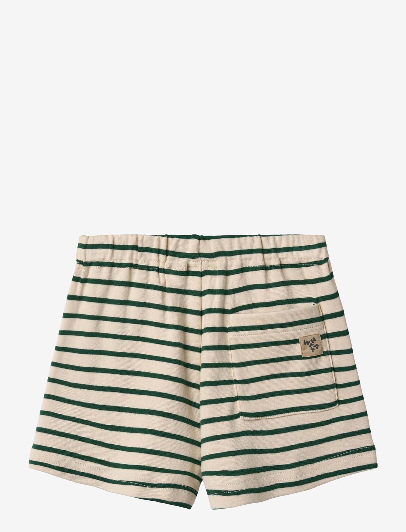 Wheat - Jersey Shorts Kalle - sweatshorts - green stripe - 1