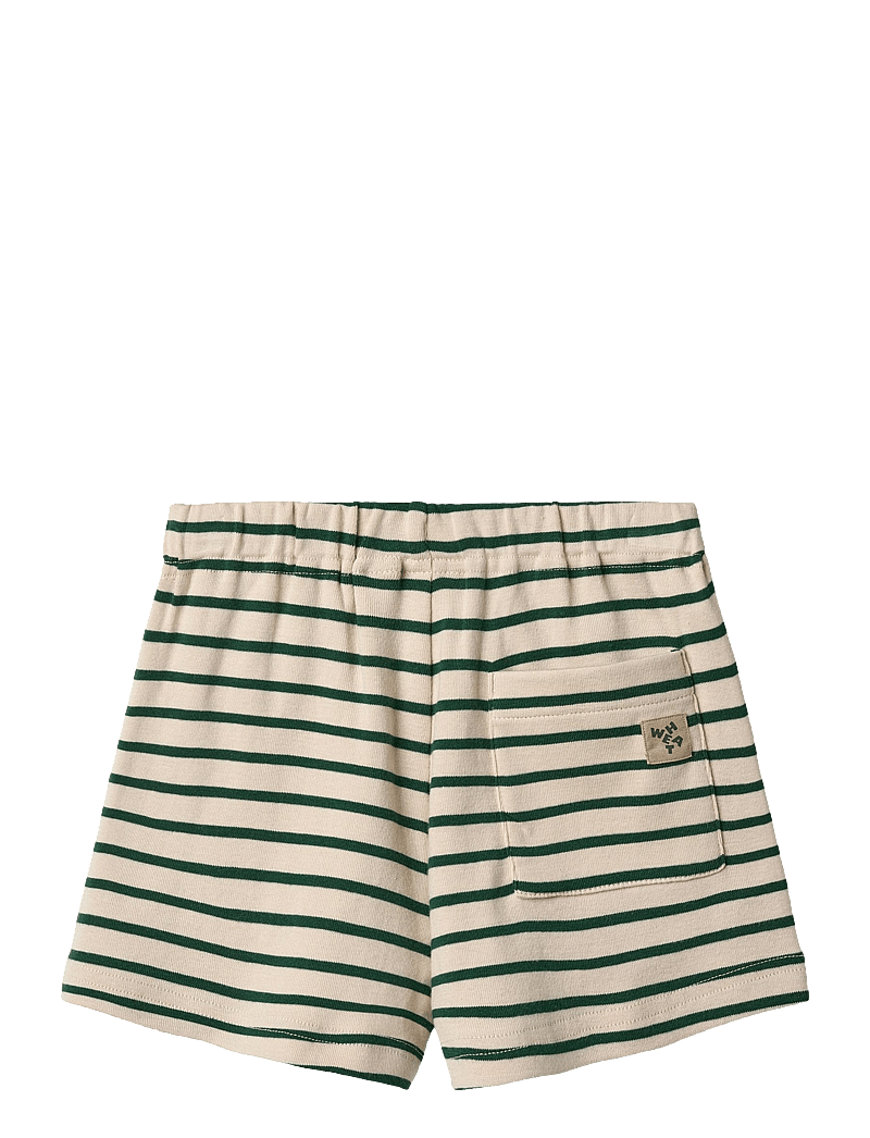 Wheat - Jersey Shorts Kalle - sweatshorts - green stripe - 1