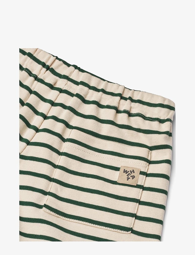 Wheat - Jersey Shorts Kalle - sweatshorts - green stripe - 2