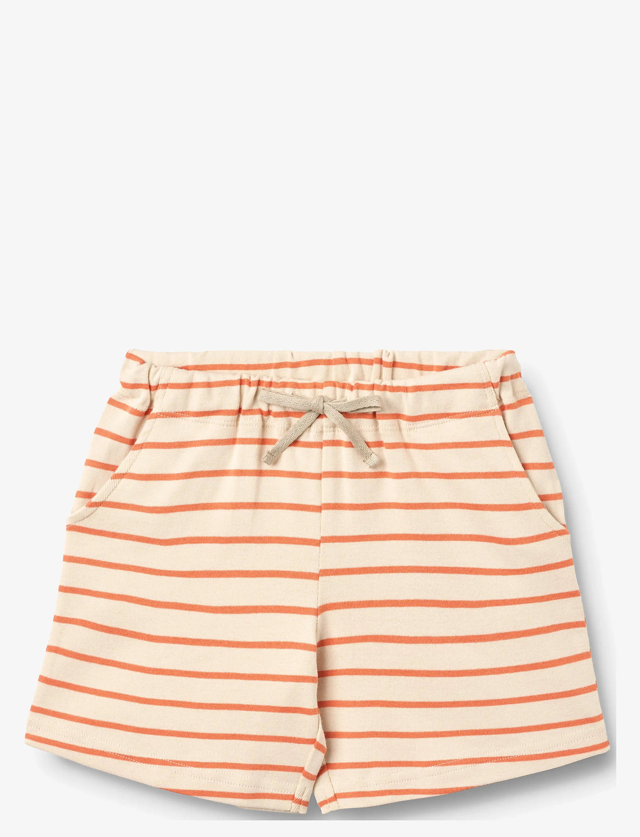 Wheat - Jersey Shorts Kalle - sweatshorts - orange stripe - 0