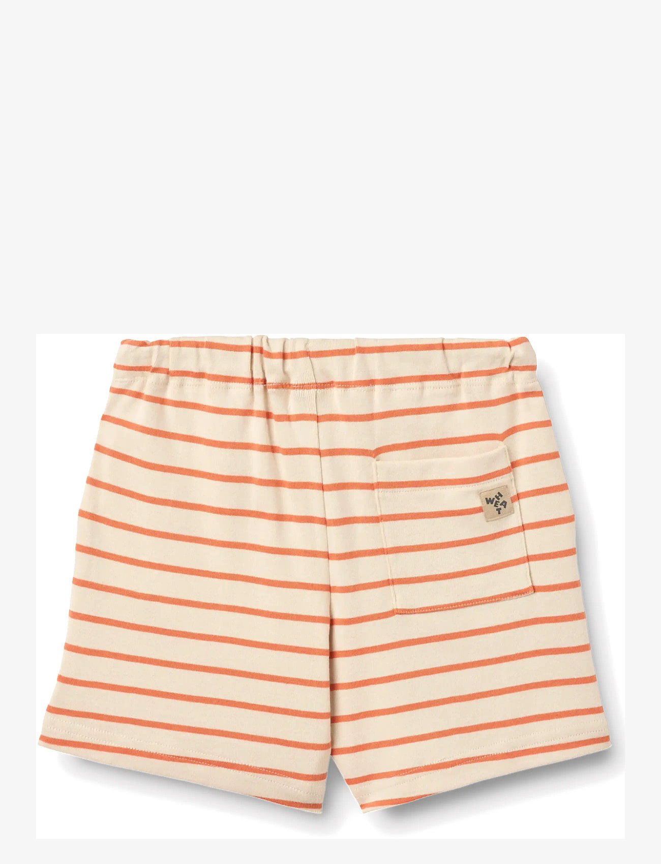 Wheat - Jersey Shorts Kalle - sweatshorts - orange stripe - 1