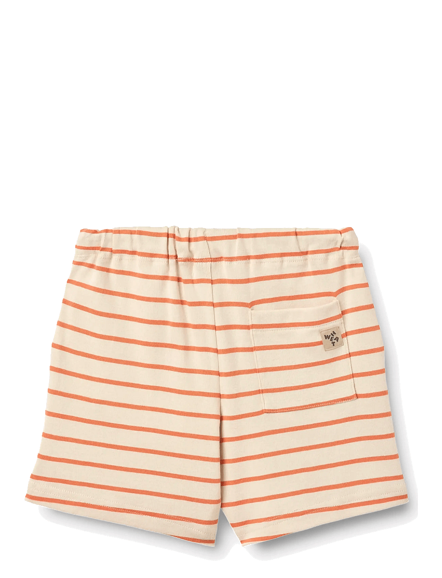 Wheat - Jersey Shorts Kalle - lühikesed dressipüksid - orange stripe - 1