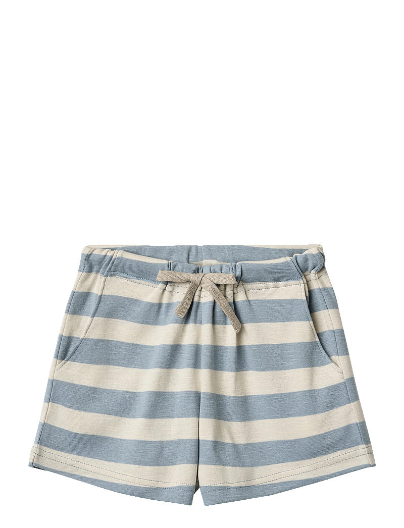 Wheat - Jersey Shorts Kalle - sweatshorts - calm blue stripe - 0