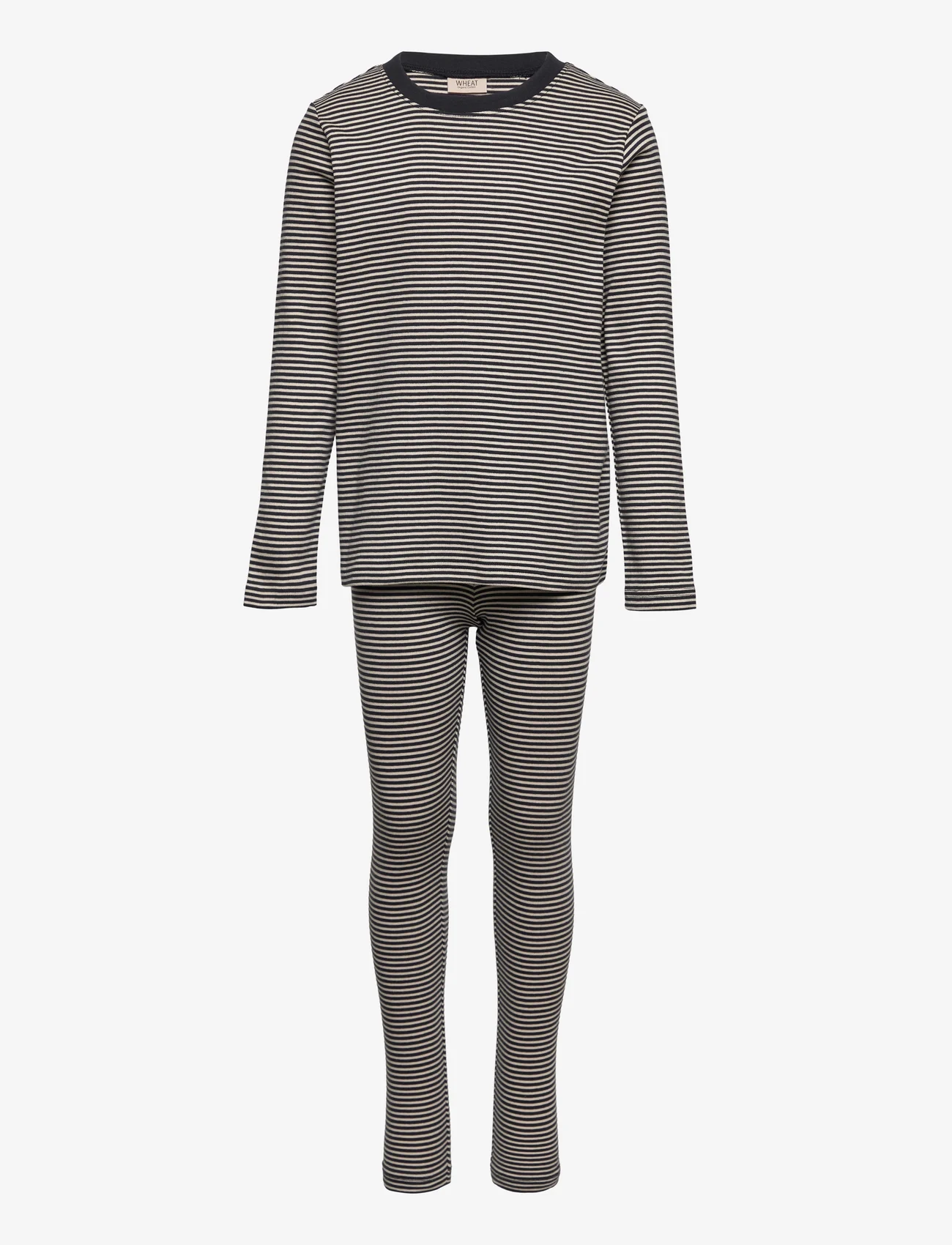 Wheat - Nightwear Mads - pyjamassæt - navy night stripe - 0