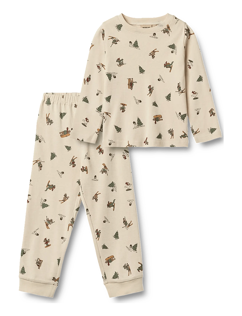 Wheat - Nightwear Milan - pyjamassæt - offwhite winterland - 0