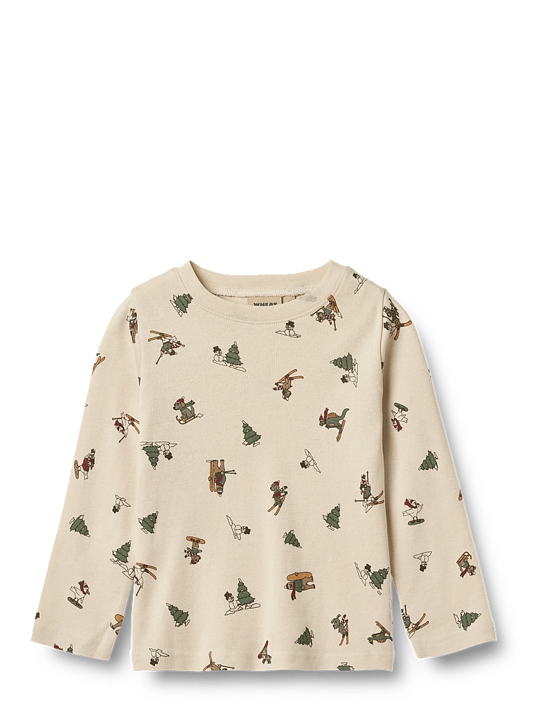 Wheat - Nightwear Milan - pyjamassæt - offwhite winterland - 1