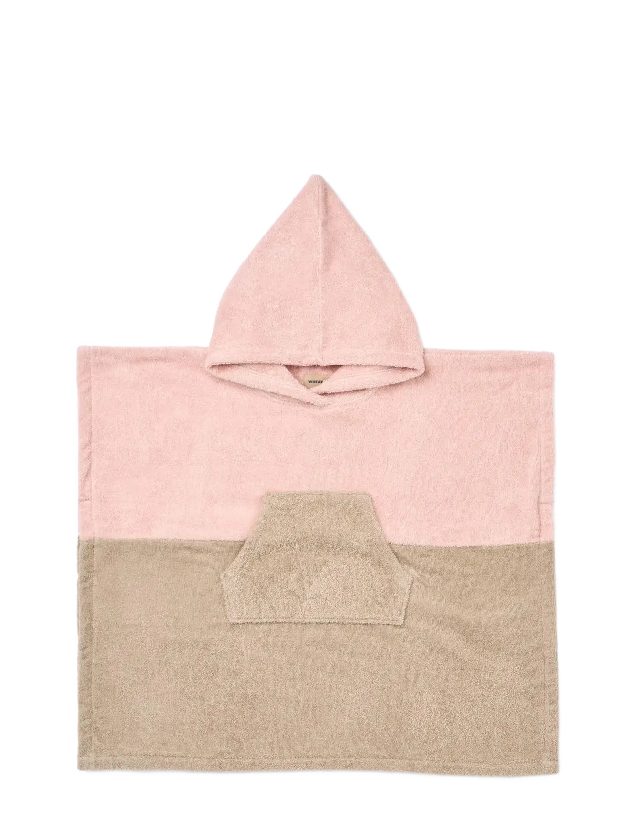 Wheat Terry Poncho Lille, Bath Poncho, Pink, Str: 1-2Y