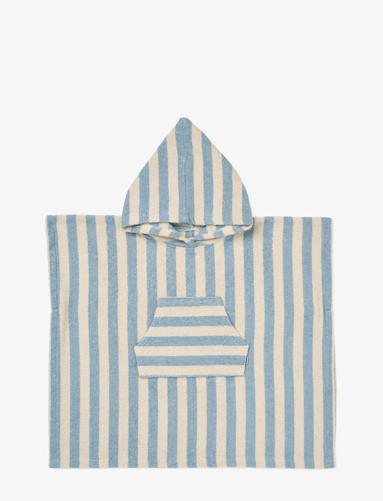 Wheat - Terry Poncho Lille - hommikumantlid - blue swim stripe - 0