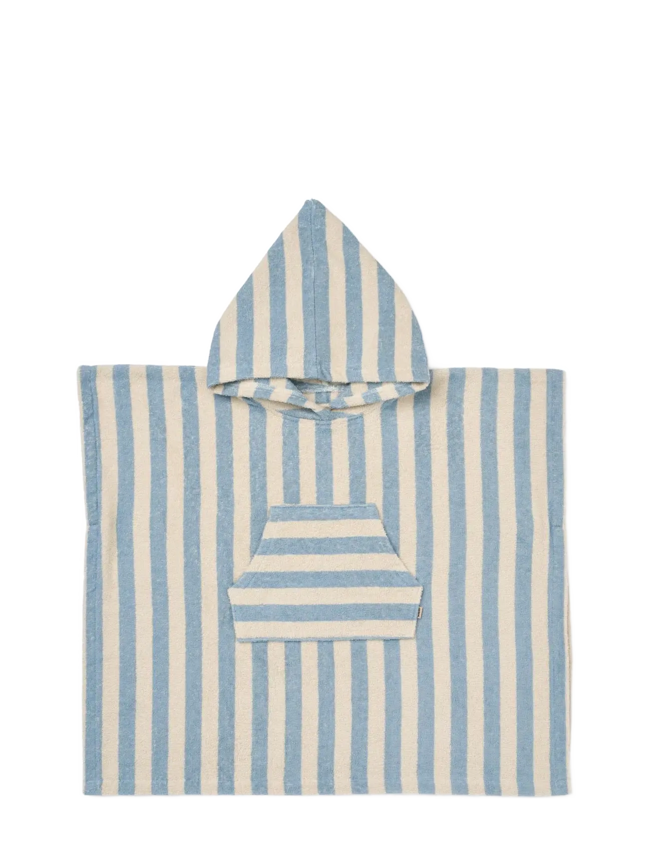 Wheat - Terry Poncho Lille - hommikumantlid - blue swim stripe - 0