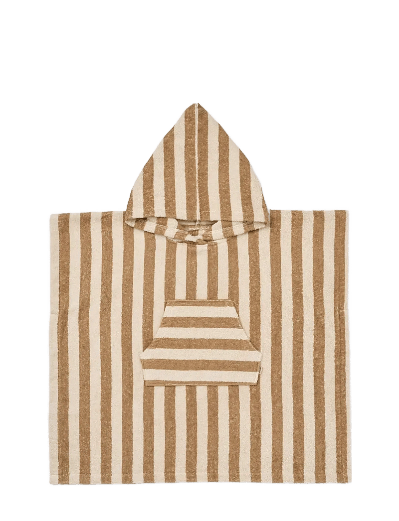 Wheat - Terry Poncho Lille - suvised sooduspakkumised - cappucino stripe - 0
