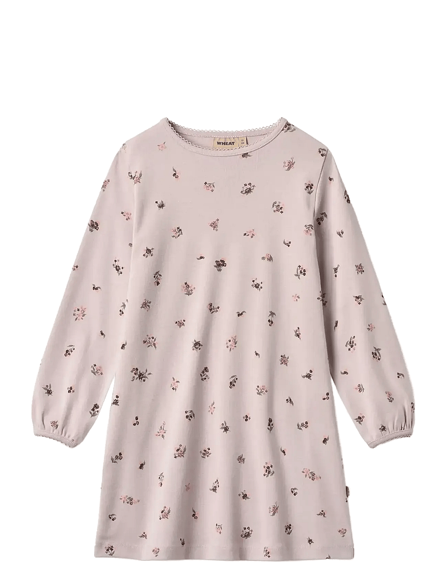 Wheat - Nightgown Elinor - nattlinnen - soft lilac flowers - 0