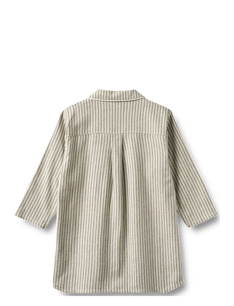 Wheat - Nightgown L/S Sylva - nattlinnen - blue stripe - 1