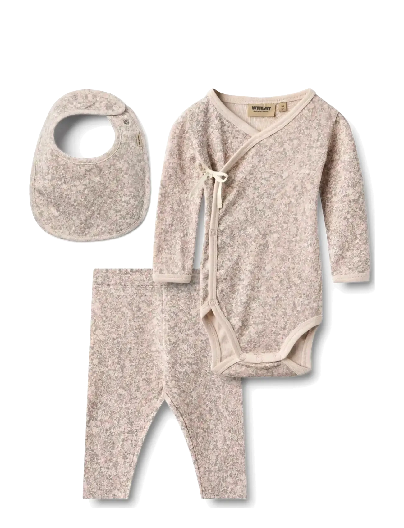 Wheat Giftbox Flore Baby Set - Sets with body - ALMOND FLOWER MEADOW / cream