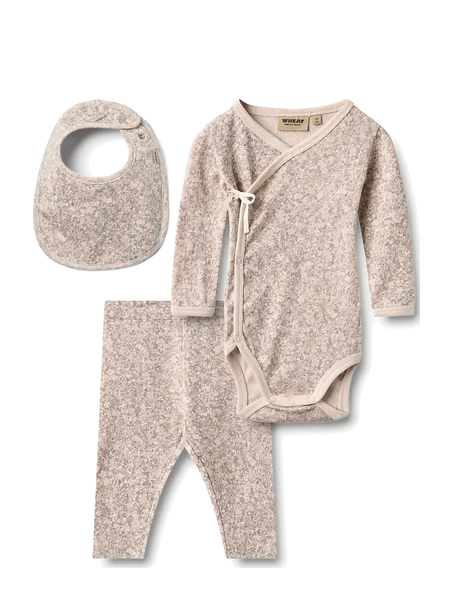 Wheat - Giftbox Flore Baby Set - almond flower meadow - 0