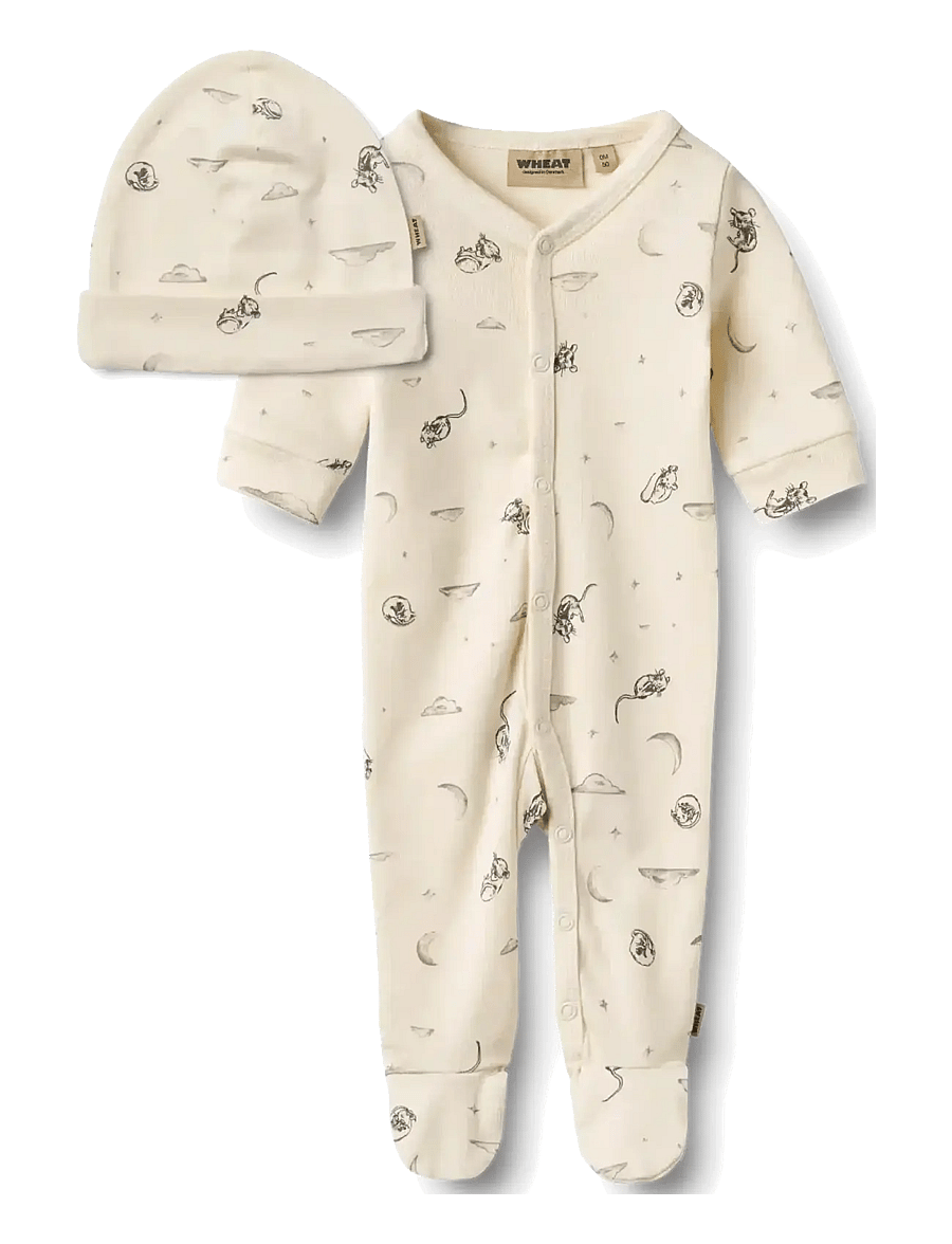 Wheat - Giftbox Jude Baby Set - komplektid bodiga - dreaming mouse - 0