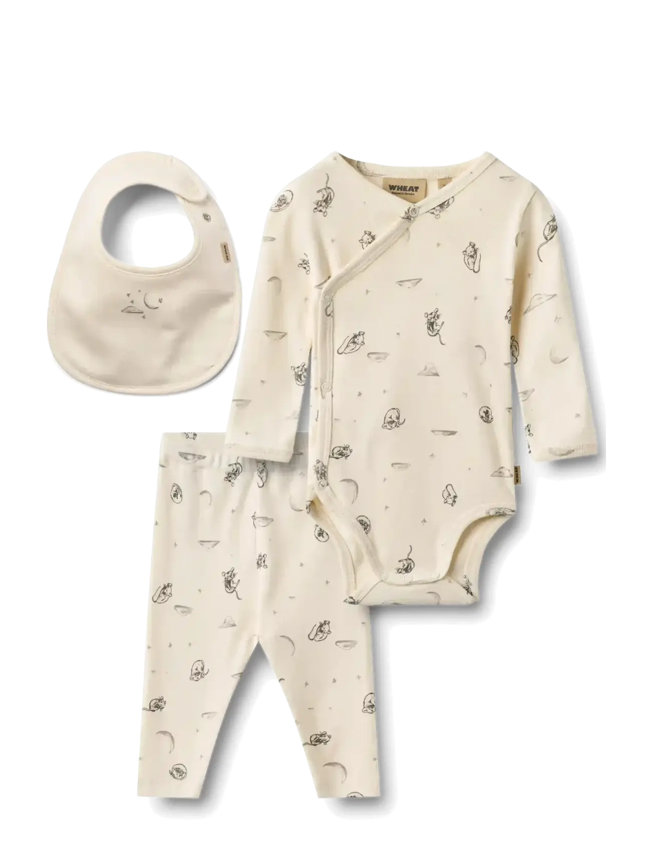Wheat Giftbox Flore Baby Set - Sets with body - DREAMING MOUSE / cream