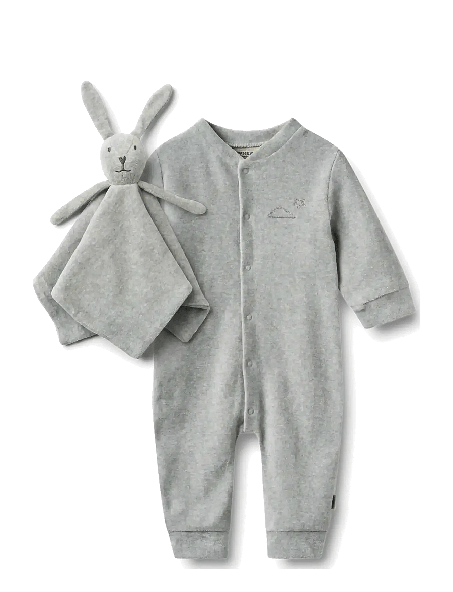 Wheat - Giftbox Robin Baby Set - shop by age - melange grey - 0