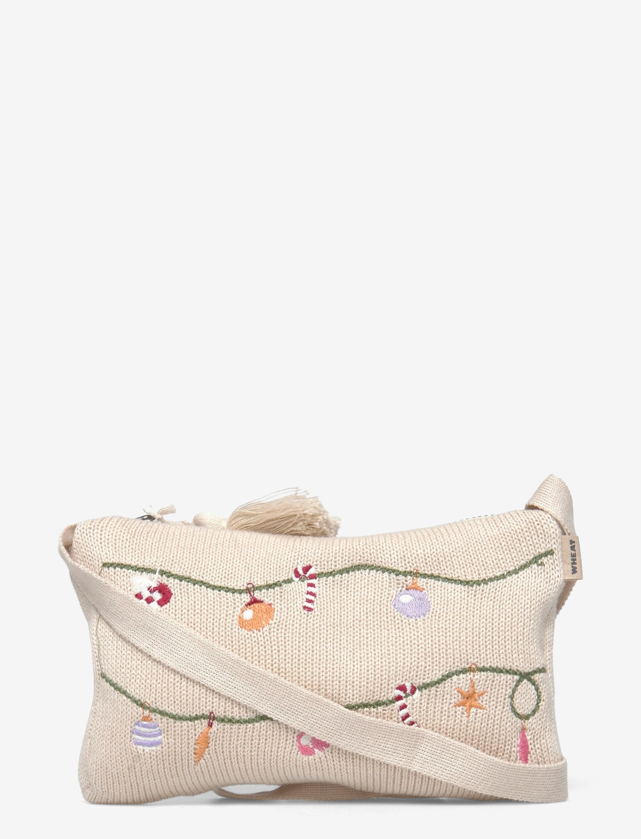 Wheat - Knitted Clutch Emb. Dagmar - schultertaschen - offwhite - 0