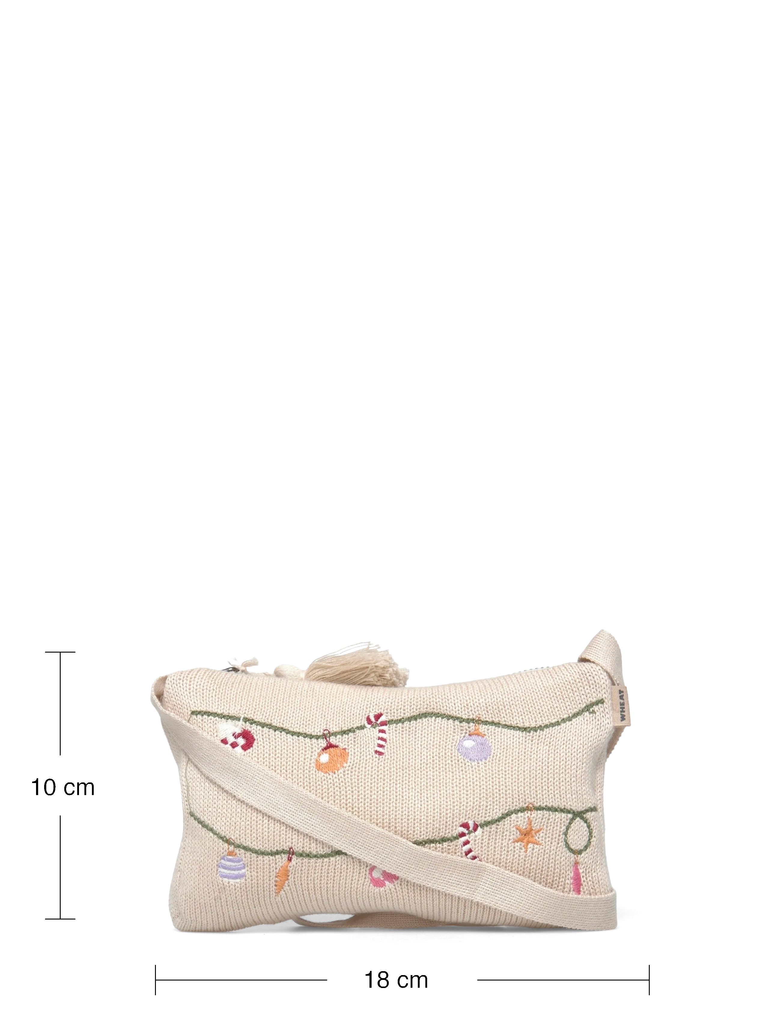 Wheat - Knitted Clutch Emb. Dagmar - Õlakotid - offwhite - 3