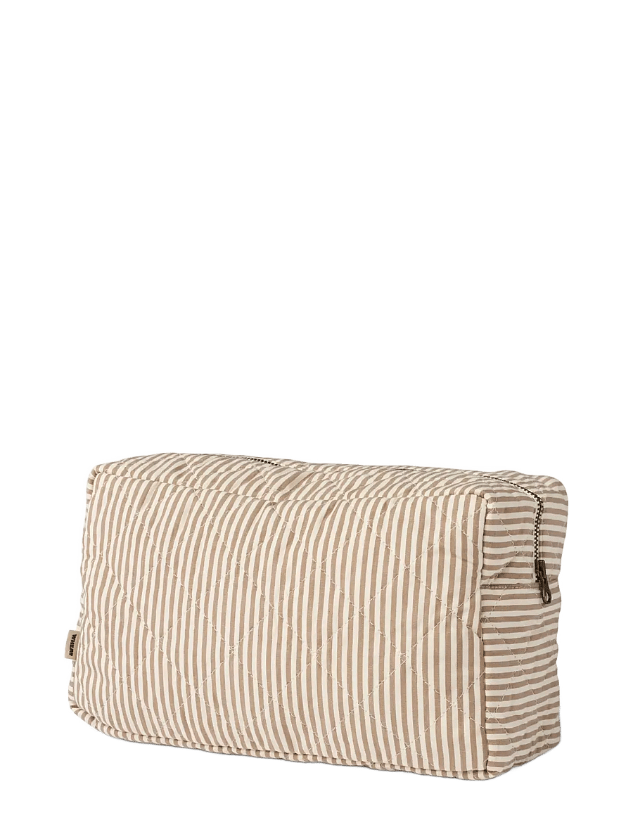 Wheat - Wash Bag Small Ziggy - cappucino stripe - 0