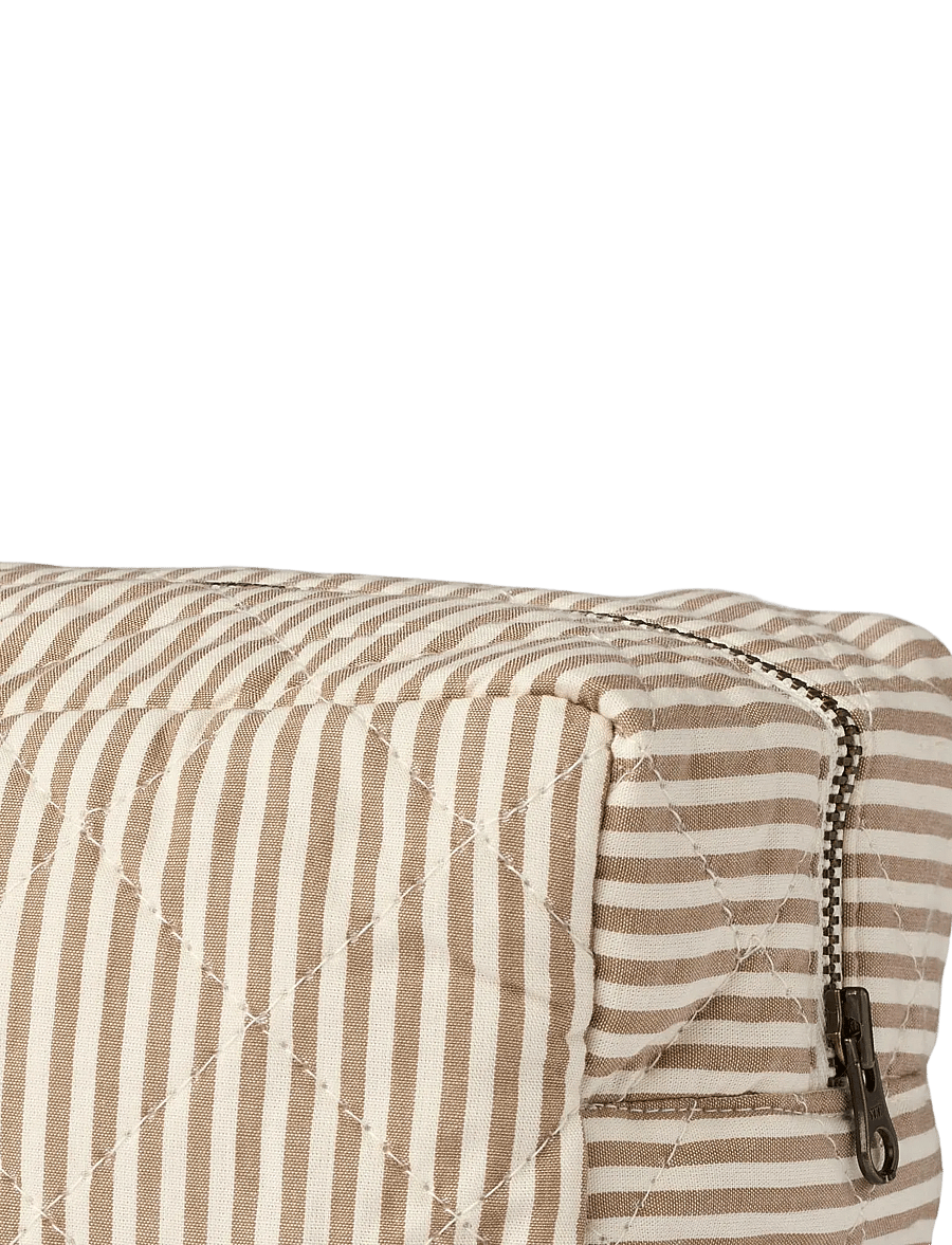 Wheat - Wash Bag Small Ziggy - cappucino stripe - 1