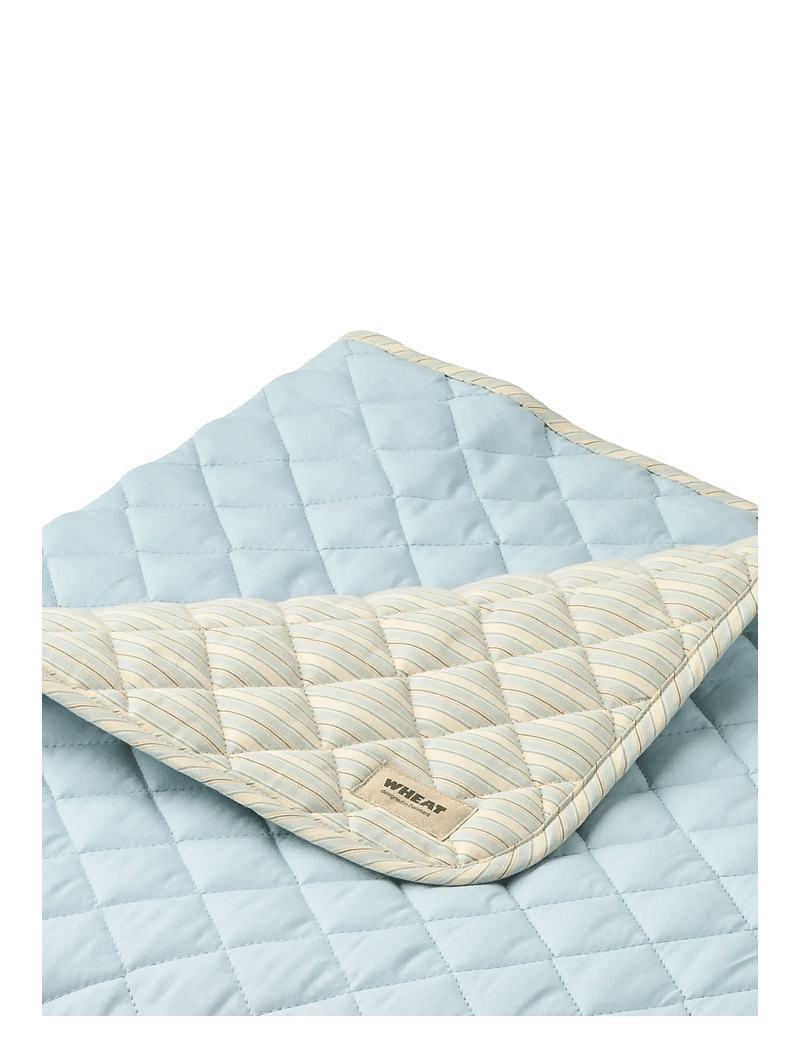 Wheat - Quilt Blanket - decken - blue ocean stripe - 1