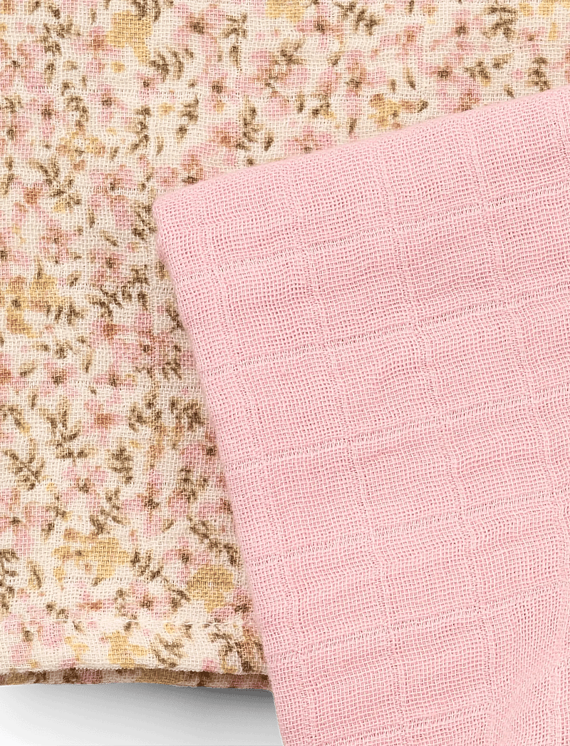 Wheat - 2 pk Muslin Kaya - musselinklude - coral blush - 2