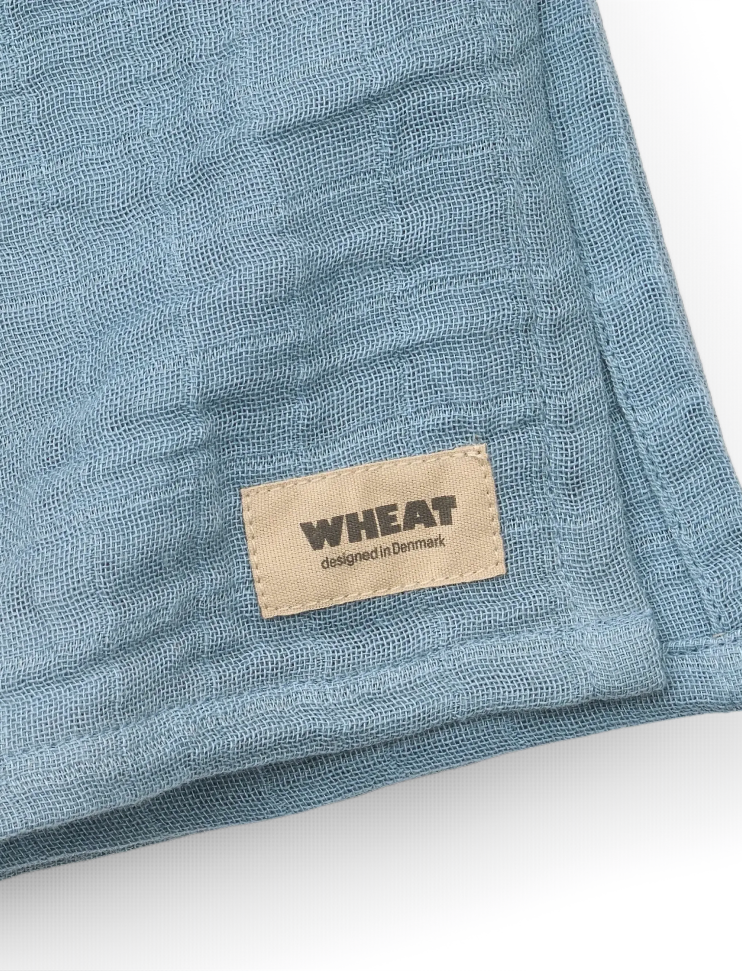 Wheat - 2 pk Muslin Kaya - muslindukar - faded denim - 2