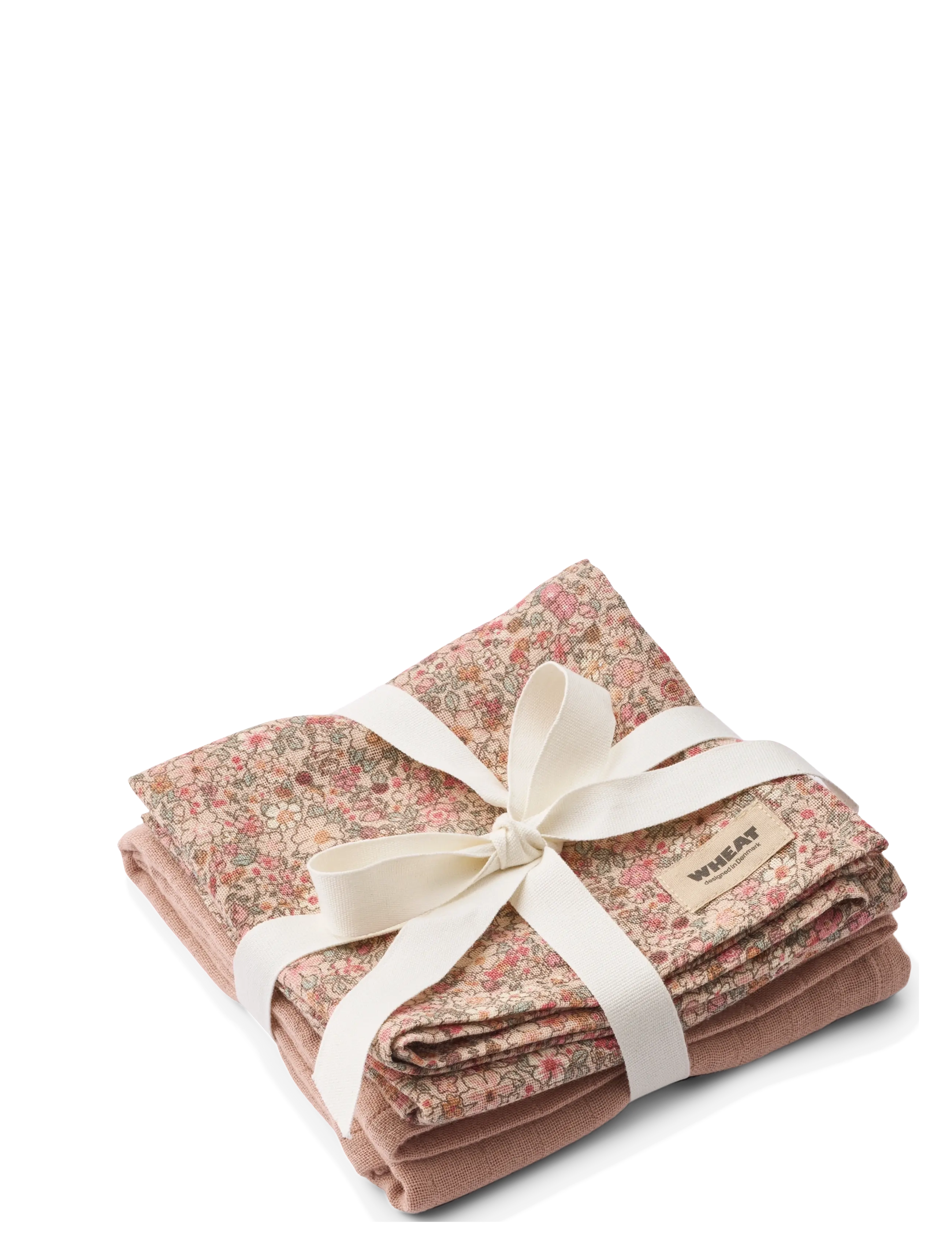 Wheat 2 pk Muslin Kaya - Muslin cloths - ROSE DUST / pink/rose