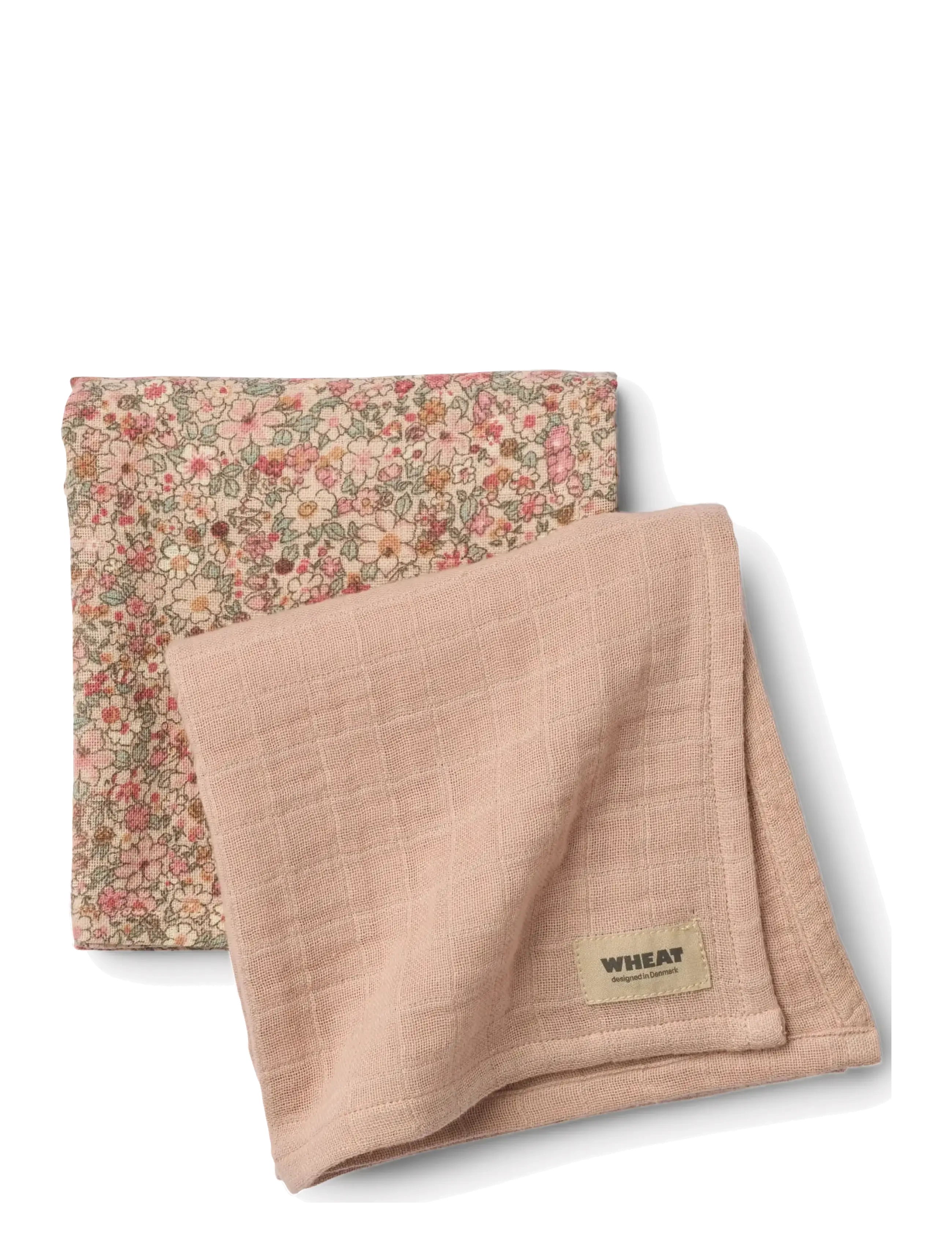 Wheat - 2 pk Muslin Kaya - mulltücher - rose dust - 1
