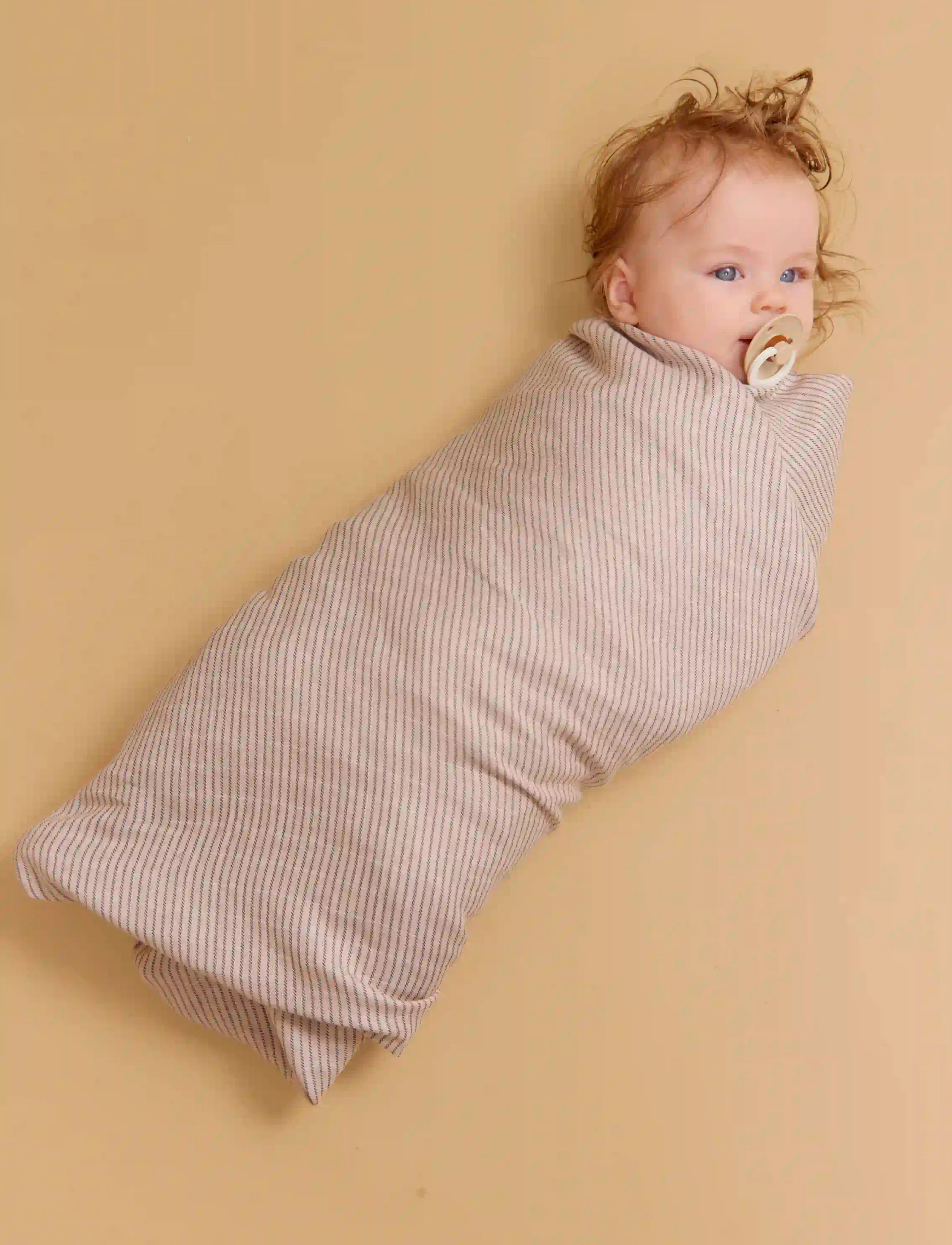 Wheat - Muslin blanket Karly - muslin blankets - stormy weather stripe - 0