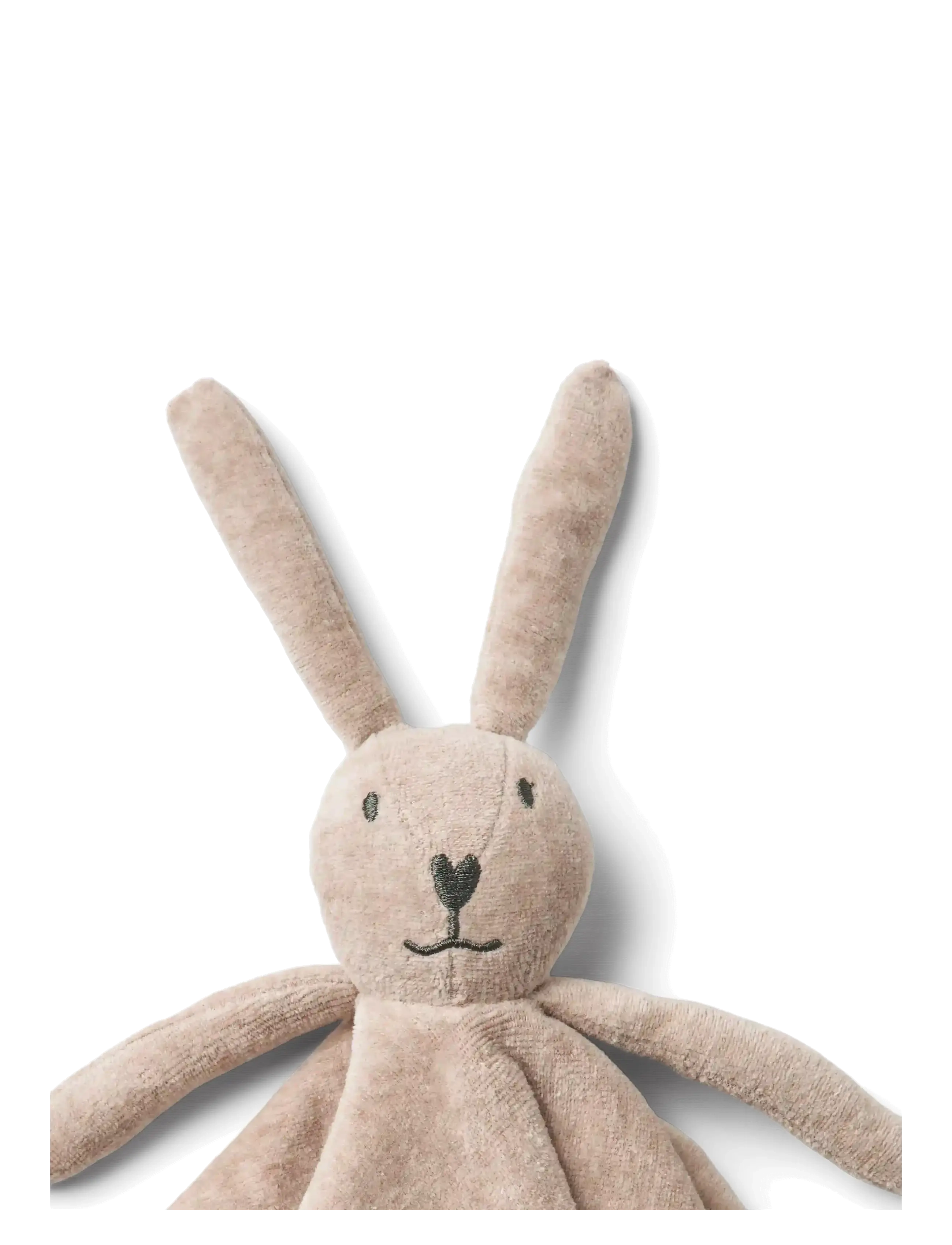 Wheat - Bunny Baby Lovey - cuddle blankets - melange rose - 1