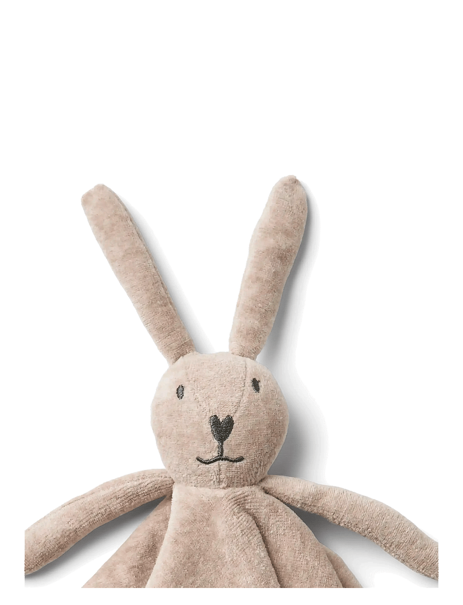 Wheat - Bunny Baby Lovey - cuddle blankets - melange rose - 1