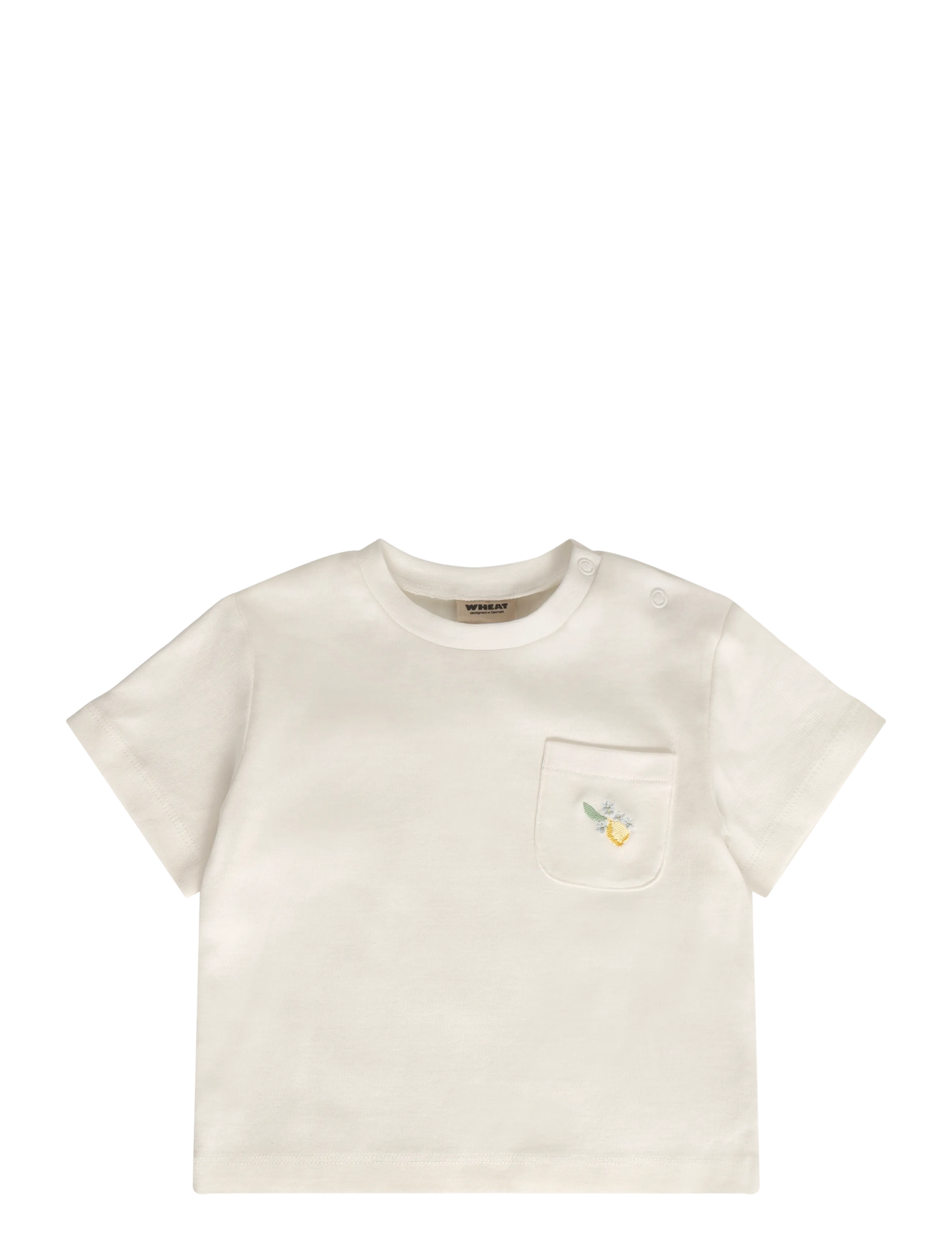 Wheat T-shirt S/S Elsine - Oberteile - IVORY / white