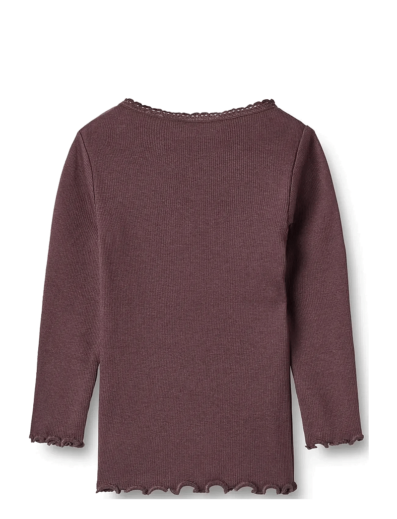 Wheat - Rib T-Shirt L/S Reese - langärmelig - fudge - 1
