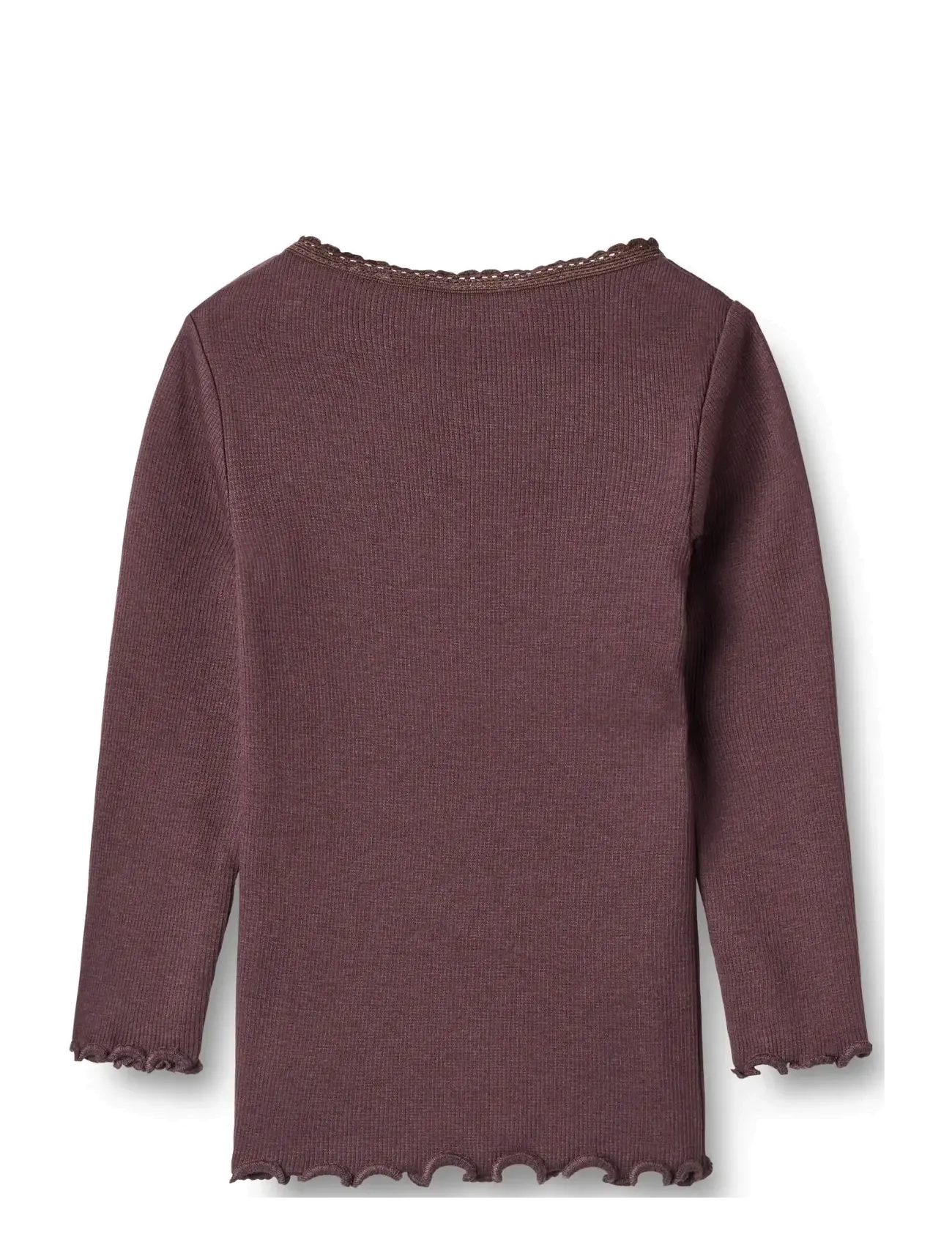 Wheat - Rib T-Shirt L/S Reese - langärmelig - fudge - 1