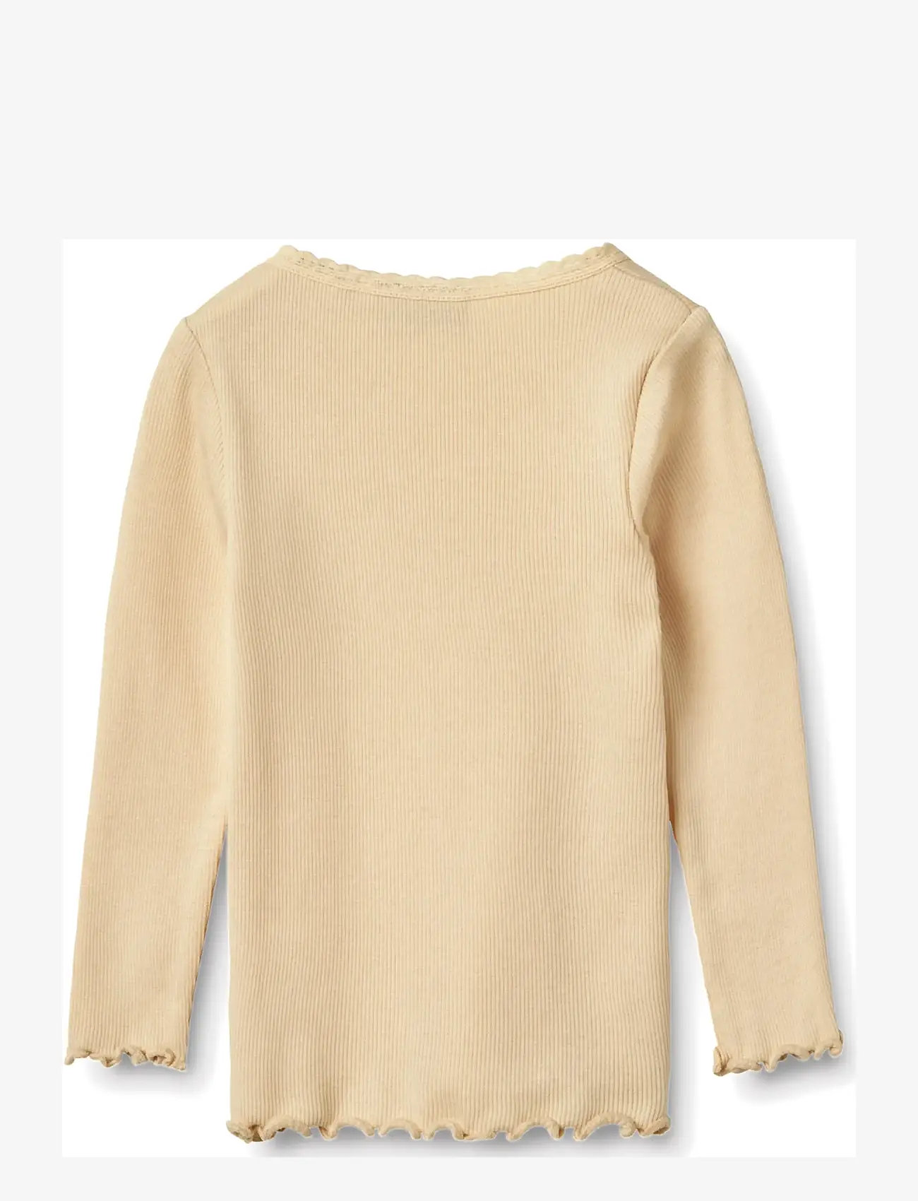 Wheat - Rib T-Shirt L/S Reese - långärmade t-shirts - macadamia - 2