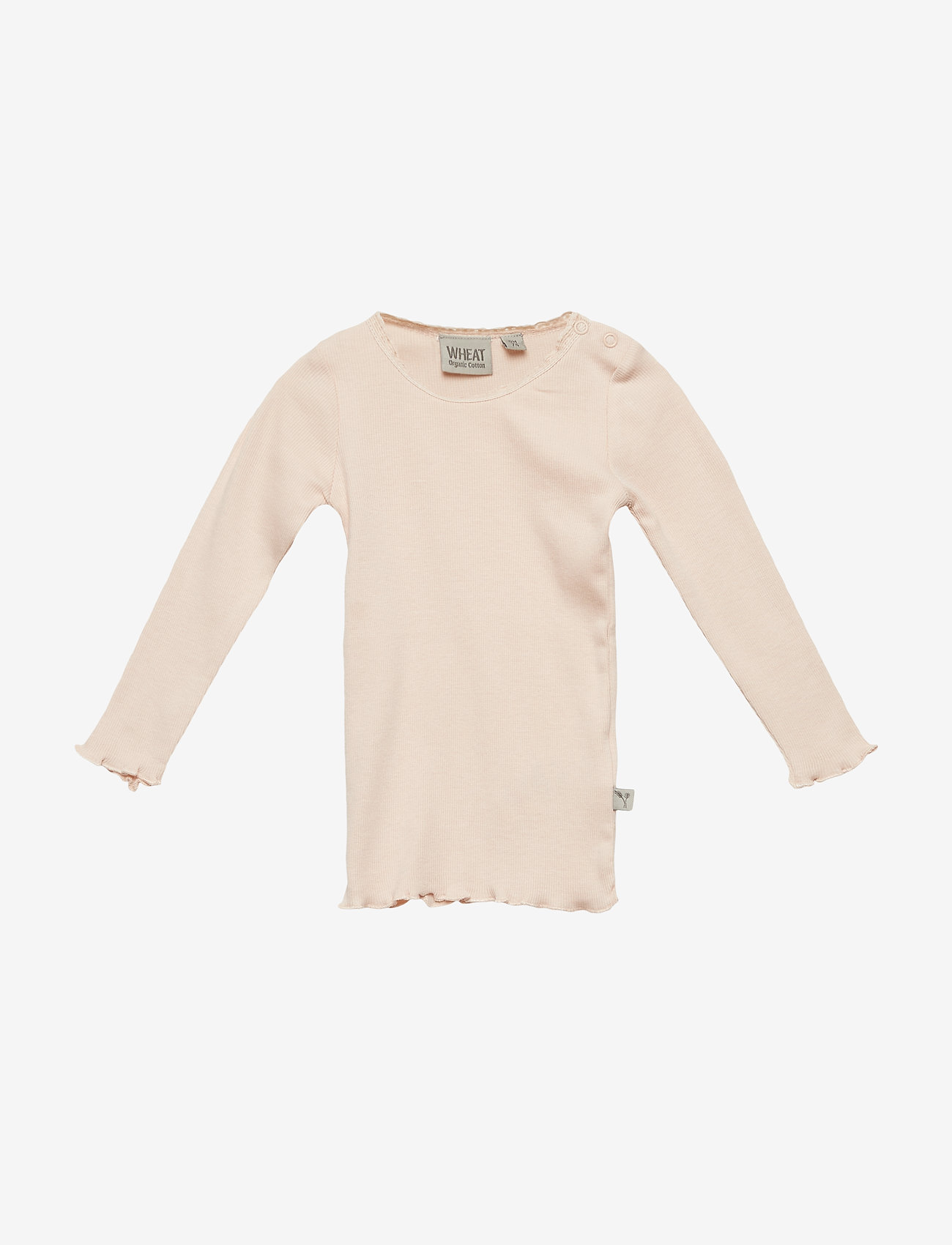 Wheat Rib T-Shirt L/S Reese - Oberteile - POWDER / beige